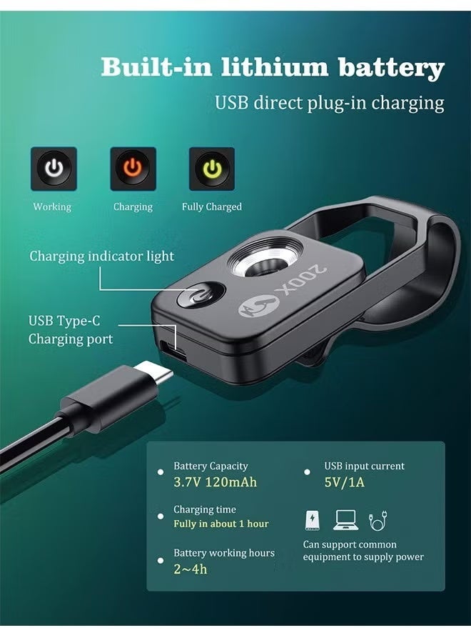 آبيكسل مجهر هاتف مزود بعدسة CPL/إضاءة LED، ملحق كاميرا مجهر جيب 200X - Image 4